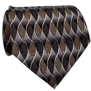 Siena Collezioine Neck Tie Men 100% Silk 59.5" Geometric Abstract Classic Career